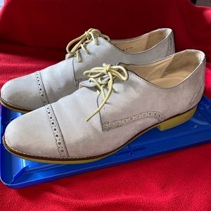 Cole Haan Grey Lace Up Oxford Flats